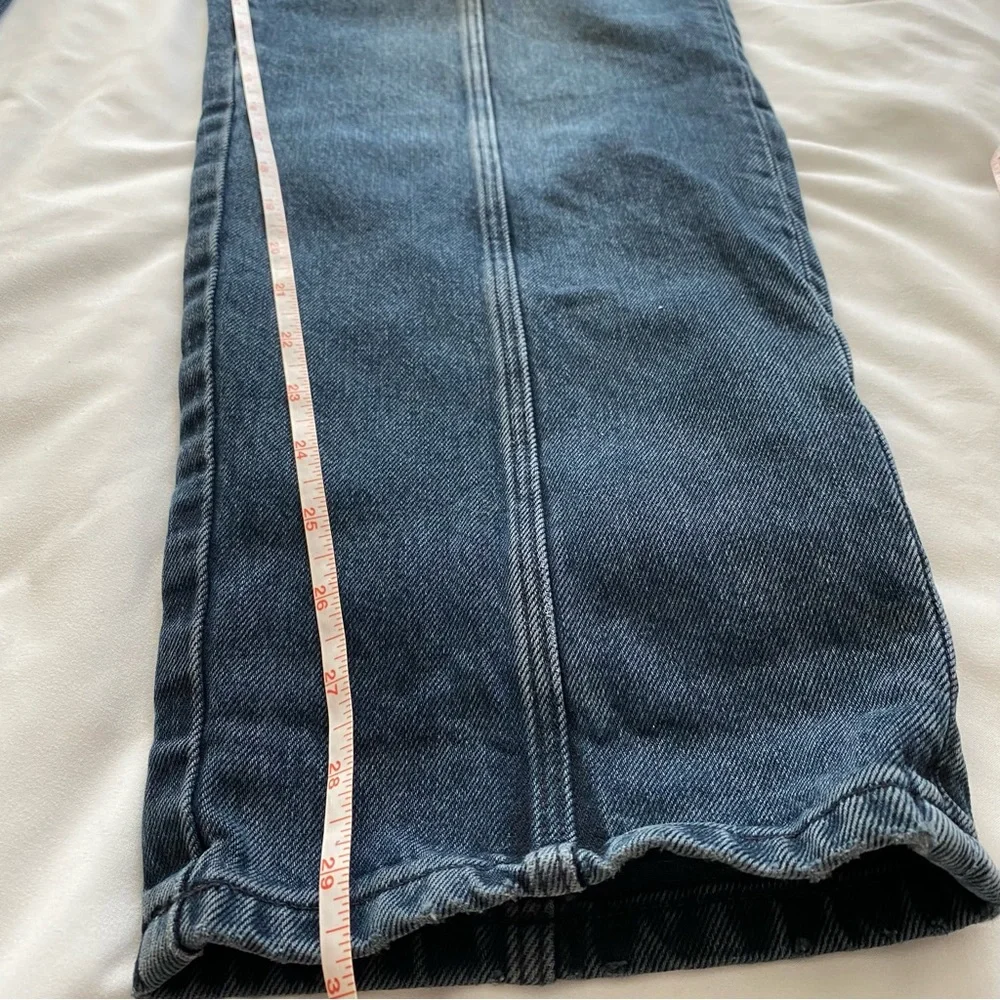 Massimo Dutti blue jeans seamed straight leg denim baggy 5040/711 EUR 42 USA 10 - Picture 14 of 16